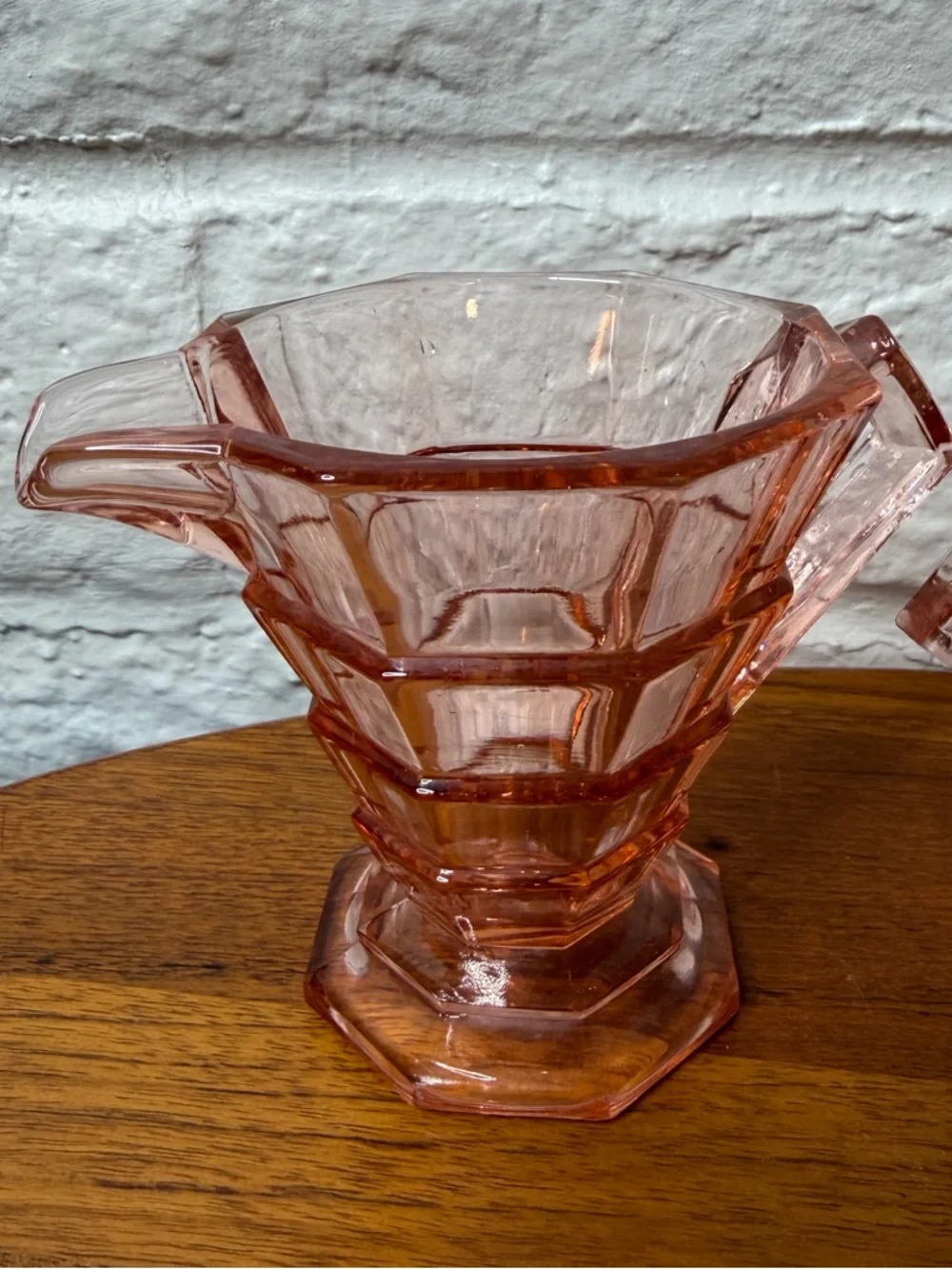 Vintage Indiana Glass Tea Room 1920 Pink Depression Glass Creamer & Sugar Bowl